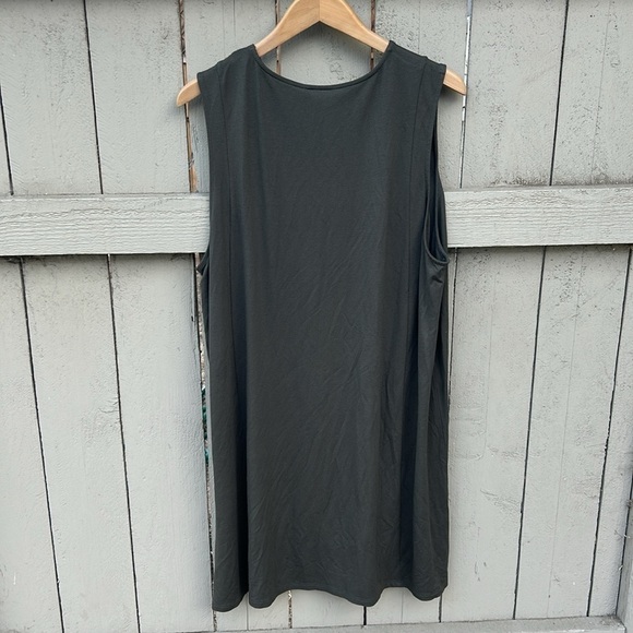 J. Jill Wearever A-Line Tank Dress Dark Green Summer Comfy Casual Sz XL - Picture 5 of 6